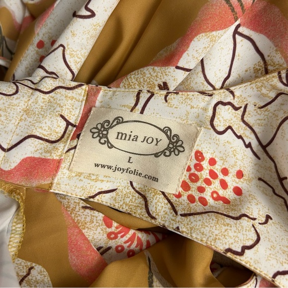 Joyfolie Floral Maxi Dress Long Sleeve Open Back Bohemian Cottagecore Size XL - Picture 13 of 13